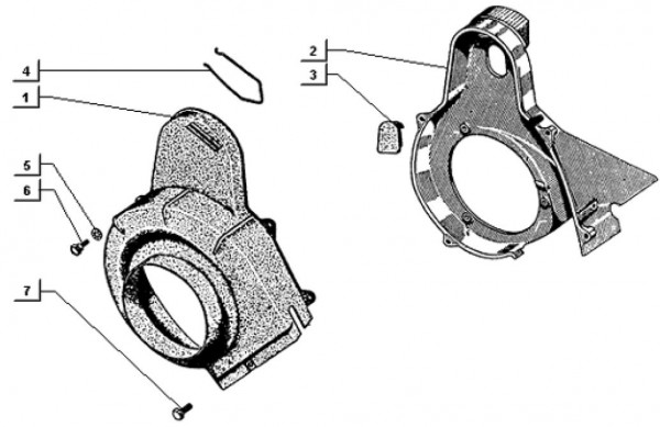 Motor Gehäusedeckel - Ape TM 703 mit Lenker 220ccm 2T AC 2000-2007 ATM2T