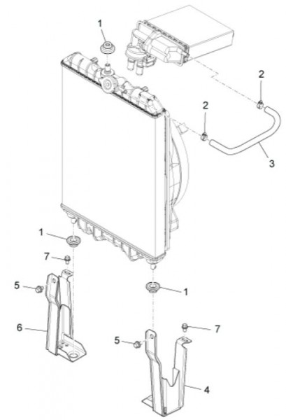 Fahrgestell Kühlanlage II - Porter Maxxi Multitech 1300ccm 4T LC 2014- ZAPS90RJ