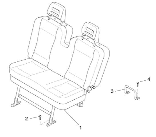 Fahrgestell Sitz hinten - Porter Multitech 1300ccm 4T LC 2014- ZAPS90VJ