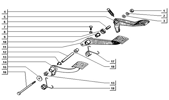 Bowdenzüge Pedale (Lenkrad) - Ape TM 218ccm 2T AC 1999-2004 ZAPT1000000001001