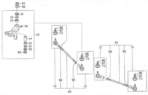 Lenker Lenkung - Porter Porter 1000ccm 4T LC 1992-1998 ZAPS85