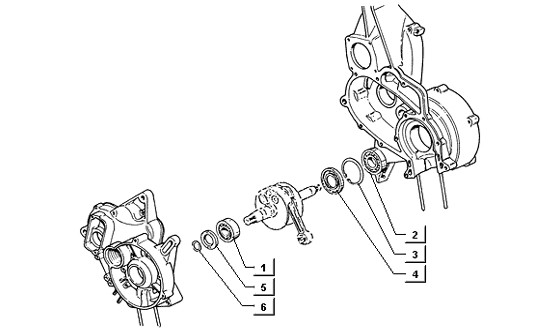 Motor Kurbelwellenlager - Ape TM 218ccm 2T AC 1984- ATM2 00001001
