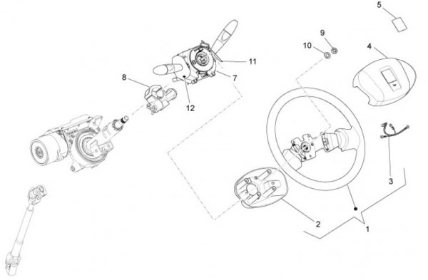 Lenker Lenkrad - Porter D120 Diesel 1300ccm 4T LC 2013- ZAPS90CK