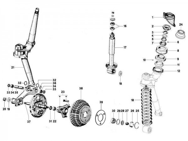 Radaufhängung Vorderradgabel - Calessino 422ccm 4T LC 2013- ZAPT2D4MC