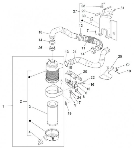 Motor Luftfilter - Porter Maxxi Multitech 1300ccm 4T LC 2014- ZAPS90AJ