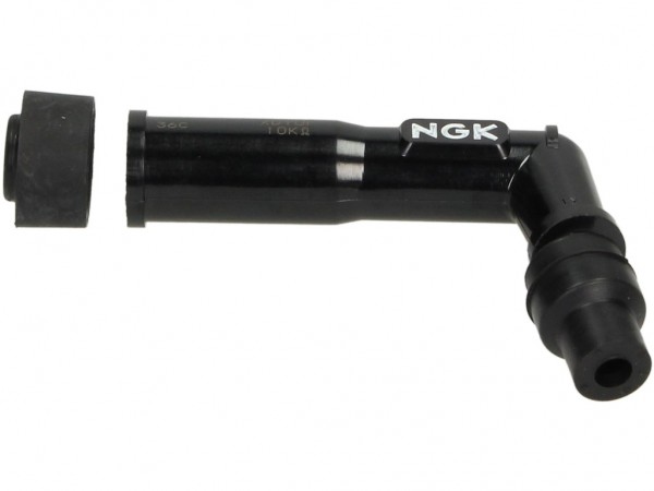 NGK Zündkerzenstecker, XD10F, schwarz, 102° Winkel, für Anschlussgewinde
