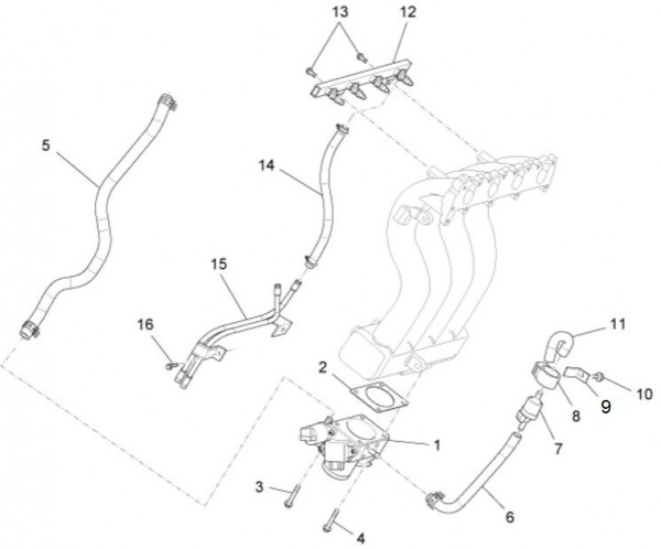 Motor Drosselkörper - Porter Maxxi Multitech 1300ccm 4T LC 2014- ZAPS90RJ