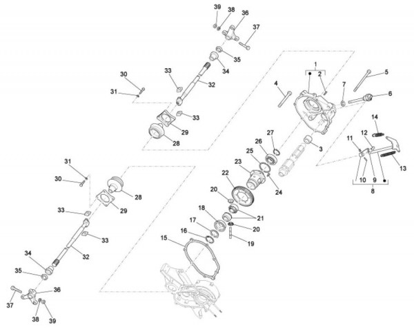 Motor Hinterachsantrieb - Ape TM 703 mit Lenkrad 220ccm 2T AC 2008-2016 ZAPT10000