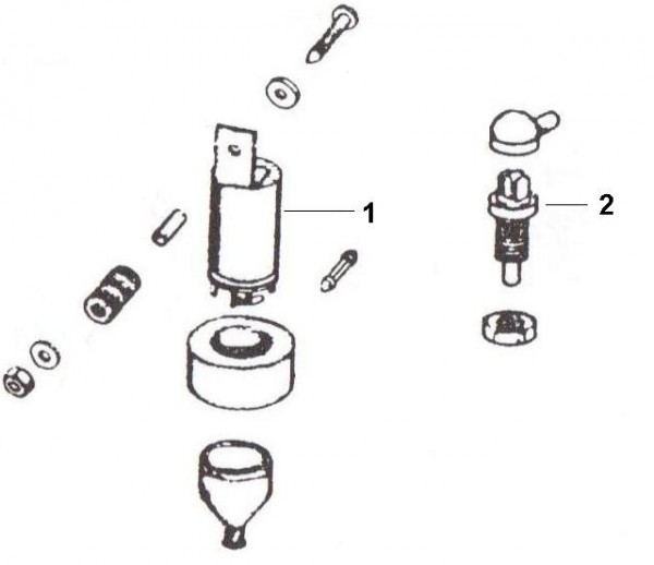 Elektrische Anlage thermischer Umschalter - Ape Car 422ccm 4T AC 1986- AFD1T