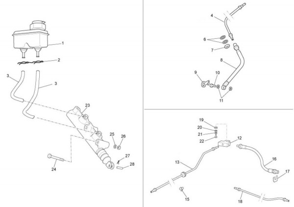 Bowdenzüge Bremsanlage - Ape TM 703 mit Lenker 220ccm 2T AC 2008-2016 ZAPT10000