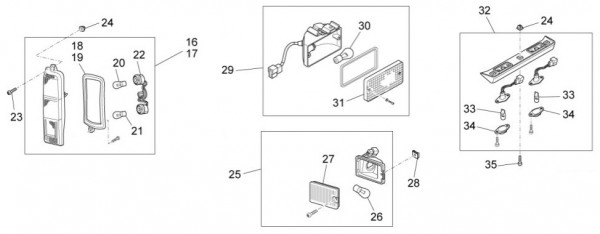 Elektrische Anlage Rücklicht - Porter Multitech 1300ccm 4T LC 2014- ZAPS90VJ