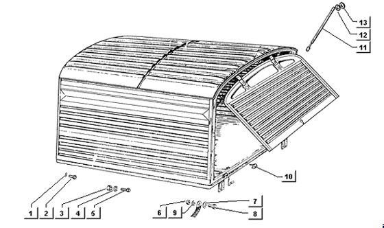 Fahrgestell Befestigungen Kastenaufbau - Ape TM 218ccm 2T AC 1999-2004 ZAPT1000000001001