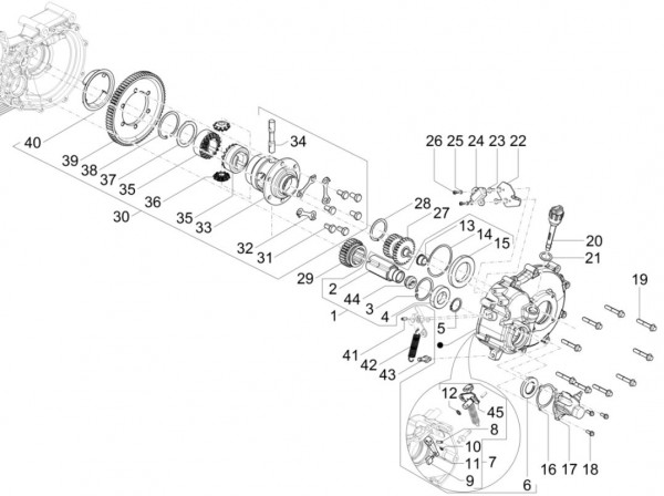 Motor Differential - Calessino 200ccm 4T 3V AC 2014- ZAPT42PMC