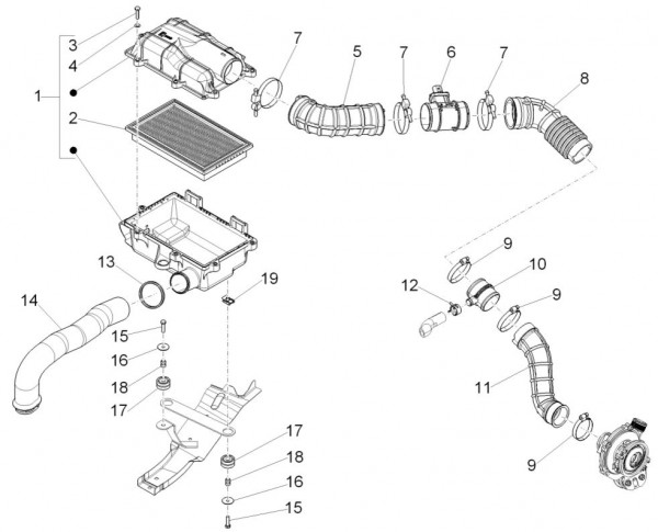 Motor Luftfilter - Porter D120 Diesel 1300ccm 4T LC 2014- ZAPS90PK