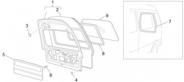 Fahrgestell Heckklappe - Porter Porter Electric ccm 2012- ZAPS9E