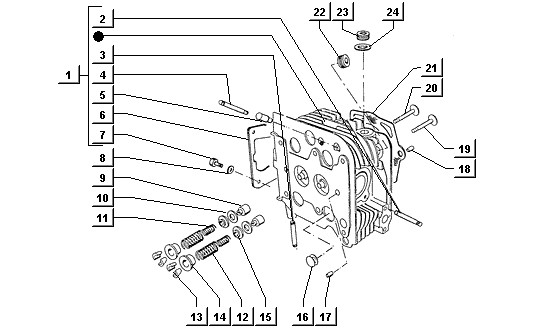 Motor Zylinderkopf - Ape TM 422ccm 4T LC 2013- ZAPT1000000001001