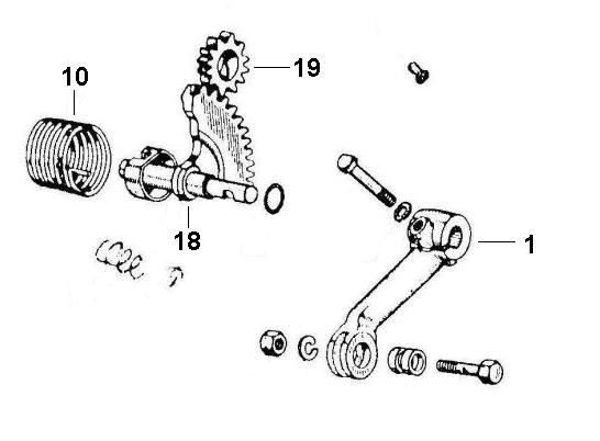 Motor Kickstarter - Ape 125ccm 2T AC 1970-1974 TM1T