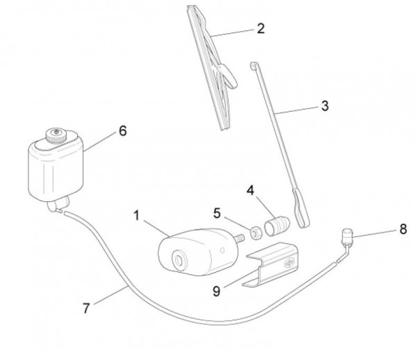 Elektrische Anlage Scheibenwischer - Ape Mix 50ccm 2T AC 2016- ZAPC80000