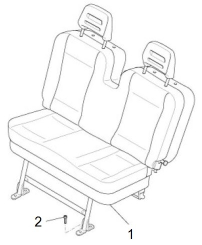 Fahrgestell Sitz hinten - Porter Porter Electric ccm 2011- ZAPS9E