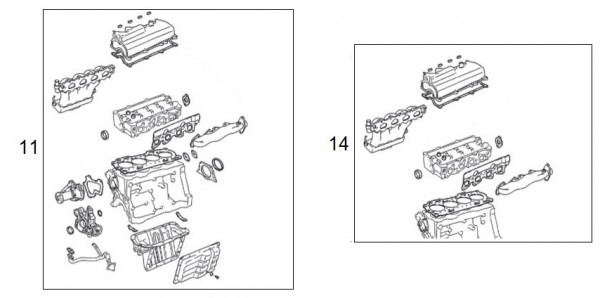 Motor Motordichtsatz - Porter Porter 1000ccm 4T LC 1998-2009 ZAPS85