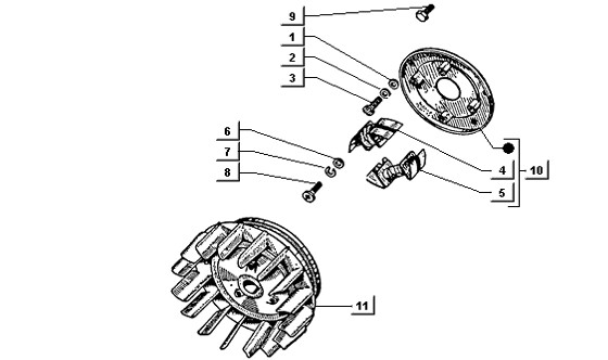 Motor Lichtmaschine - Ape TM 218ccm 2T AC 1984- ATM2 00001001