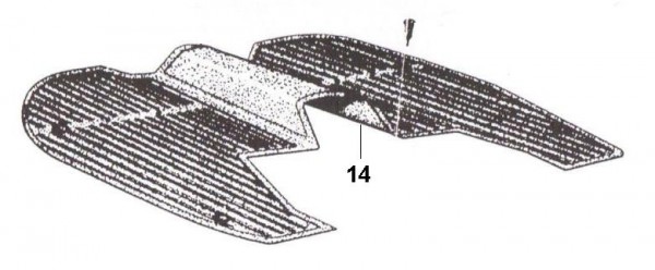 Fahrgestell Fußmatte - Ape Poker 422ccm 4T AC 1990-1993 M4R1T