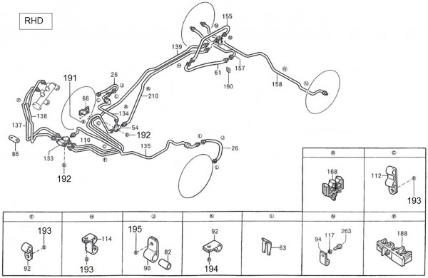 Bowdenzüge Bremsanlage II - Porter Porter 1000ccm 4T LC 1998-2009 ZAPS85