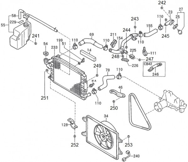 Fahrgestell Kühler - Porter Porter 1000ccm 4T LC 1992-1998 ZAPS85