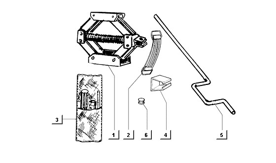 Radaufhängung Bordwerkzeug - Ape Mix 50ccm 2T AC 1998-2008 ZAPC80000