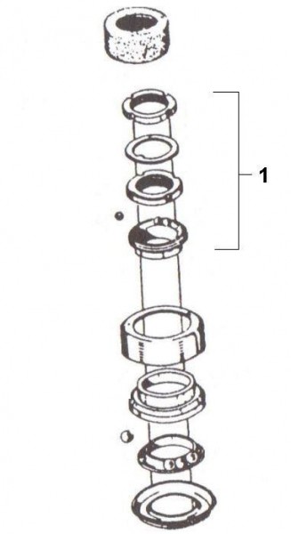 Radaufhängung Steuerlagersatz - Vespa Commercial 125ccm 2T AC 1965-1967 AE1T