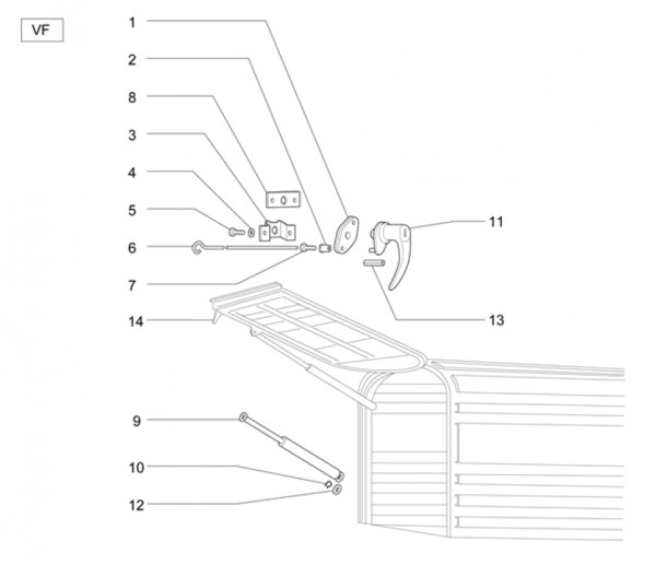 Fahrgestell Klappe hinten (Kastenwagen) - Ape Mix 50ccm 2T AC 2017- ZAPC80000