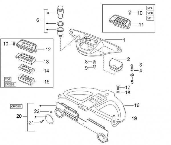 Fahrgestell Innenverkleidungen - Ape Mix 50ccm 2T AC 2009- ZAPC80000