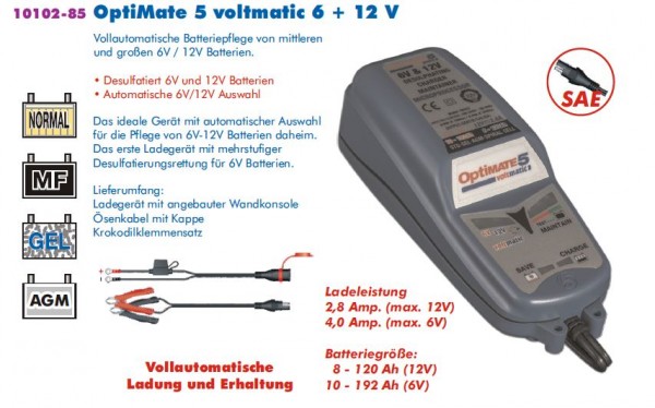 OptiMate 5 Voltmatic 6/12 Volt