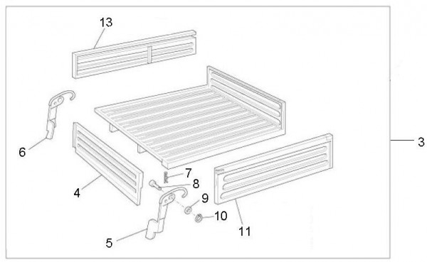Fahrgestell Ladefläche Ape Cross - Ape Mix 50ccm 2T AC 2013- ZAPC80000