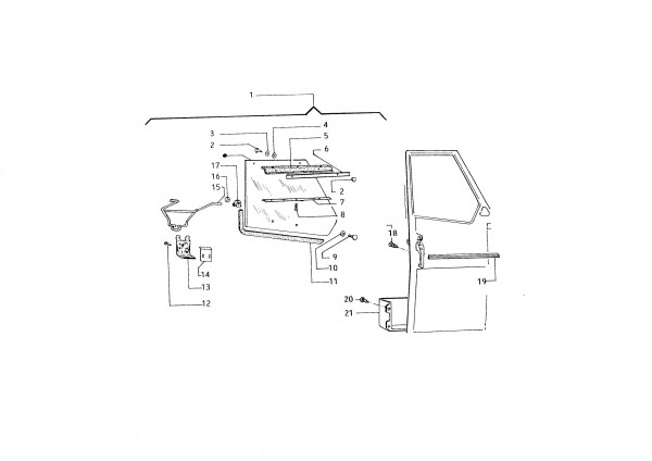 Fahrgestell Seitenfenster - Ape 50ccm 2T AC 1989- TL6T