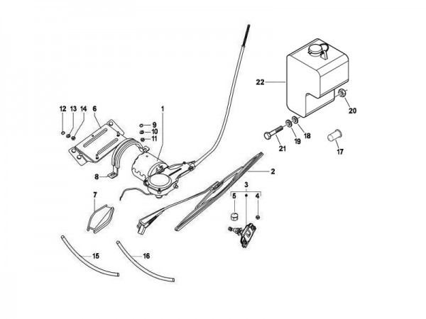 Elektrische Anlage Scheibenwischer - Calessino 422ccm 4T LC 2013- ZAPT2D4MC
