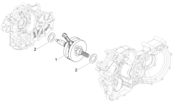 Motor Kurbelwelle - Calessino 200ccm 4T 3V AC 2014- ZAPT42PMC