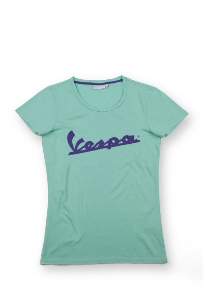 Vespa Vespa Colors, T-Shirt, Vespa Logo, Damen, Größe: XL, grün, Baumwolle