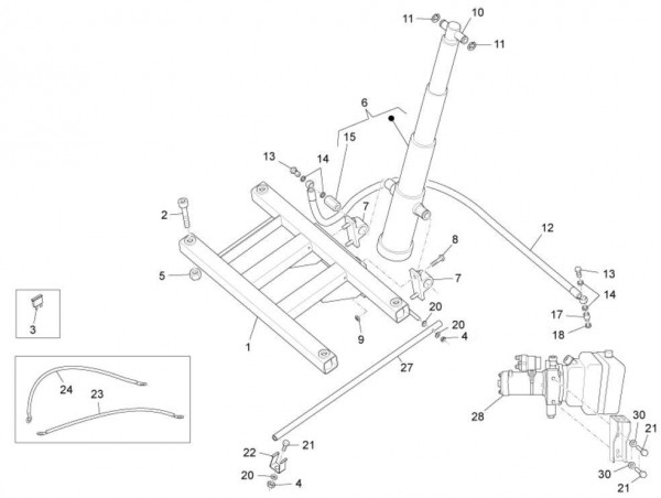 Fahrgestell Kippsystem - Porter Maxxi Multitech 1300ccm 4T LC 2014- ZAPS90AJ