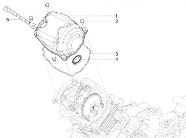 Motor Zylinderkopfabdeckungen - Calessino 200ccm 4T 3V AC 2017- ZAPT42P00