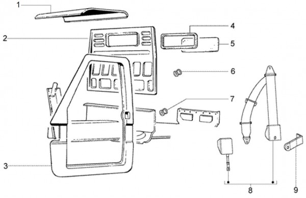 Fahrgestell Türen - Ape TM 703 Diesel mit Lenker 422ccm 4T AC 2005-2010 ZAPT10000