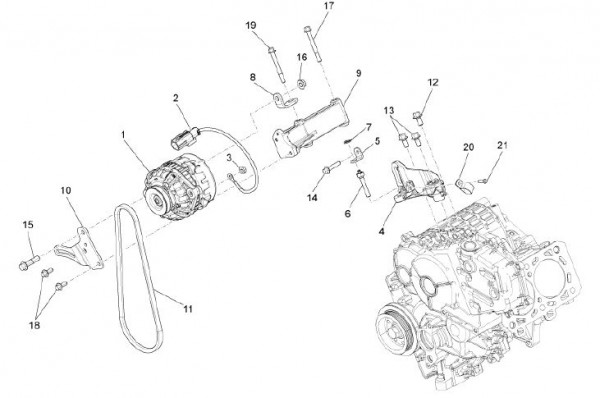 Motor Lichtmaschine - Porter Maxxi D120 Diesel 1200ccm 4T LC 2011- ZAPS90DK