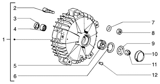 Radaufhängung Bremstrommel vorn - Ape TM 422ccm 4T AC 1997-2004 ZAPT1000000023141