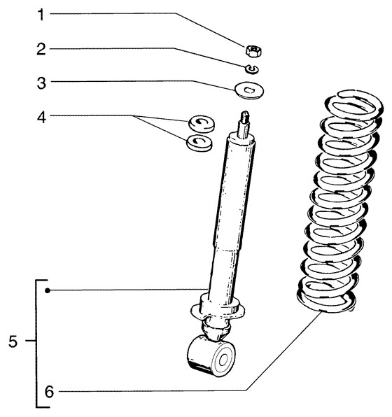 Radaufhängung Stoßdämpfer vorn - Ape TM 422ccm 4T AC 1997-2004 ZAPT1000000023141