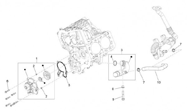 Motor Wasserpumpe - Porter D120 Diesel 1300ccm 4T LC 2013- ZAPS90CK