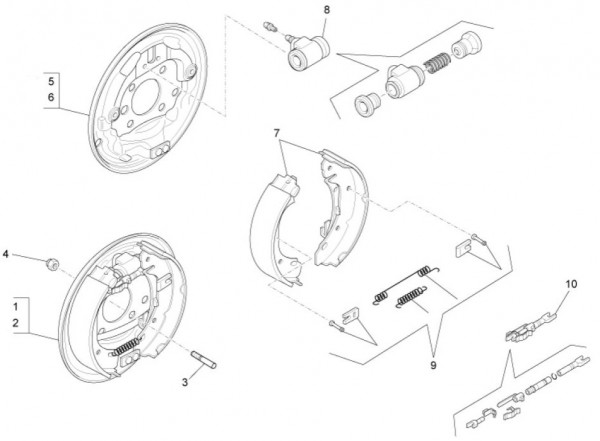 Bowdenzüge Bremsbacken hinten - Porter Multitech 1300ccm 4T LC 2014- ZAPS90VJ