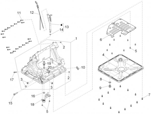 Motor Ölwanne - Porter D120 Diesel 1300ccm 4T LC 2015- ZAPS90PK