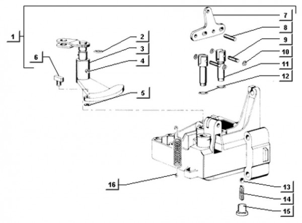 Motor Schaltgehäuse - Ape TM 703 Diesel mit Lenker 422ccm 4T AC 1997-2004 ATD1 00001101
