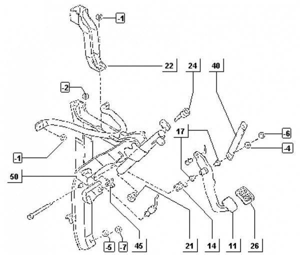 Bowdenzüge Fußbremspedal - Porter Porter Diesel 1400ccm 4T LC 1998-2004 ZAPS85000007