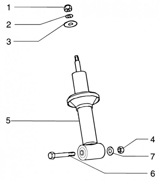 Radaufhängung Stoßdämpfer hinten - Ape TM 422ccm 4T AC 1997-2004 ZAPT1000000023141
